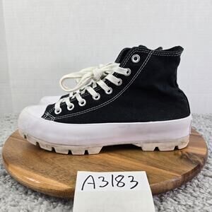 Converse CTAS Lugged Hi All Star Black Y2K Platform Casual Sneaker Women 8.5